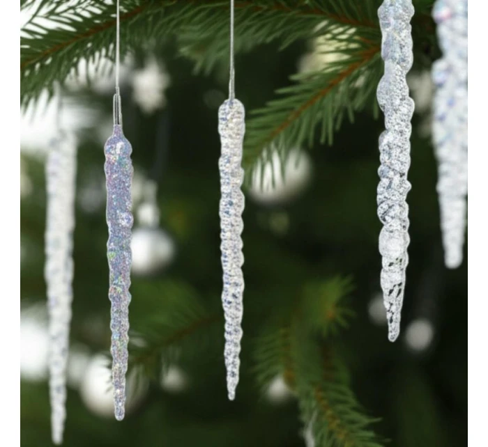 KŘIŠŤÁLOVÉ RAMPOUCHY ZÁVĚSNÁ DEKORACE 22CM 4KS