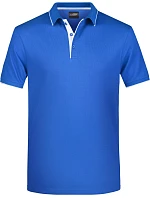 JN Pánské piqué polo s kontrastní légou 02.0 royal/white model 22489131 - Daiber JN Pánské piqué polo s kontrastní légou 02.0 royal/white model 22489131 - Daiber