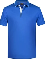 Daiber JN 728 Pánské piqué polo s kontrastní légou 02.0728 royal/white
