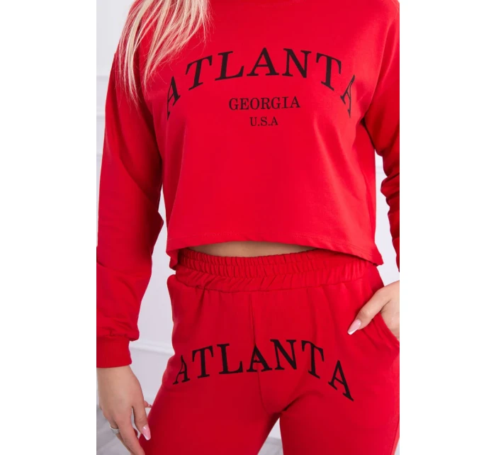 Atlanta tištěná sada červená