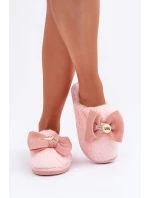 Dámské Pantofle S Kožíškem A Mašlí Růžové model 21681847 - Boto Dámské Pantofle S Kožíškem A Mašlí Růžové model 21681847 - Boto