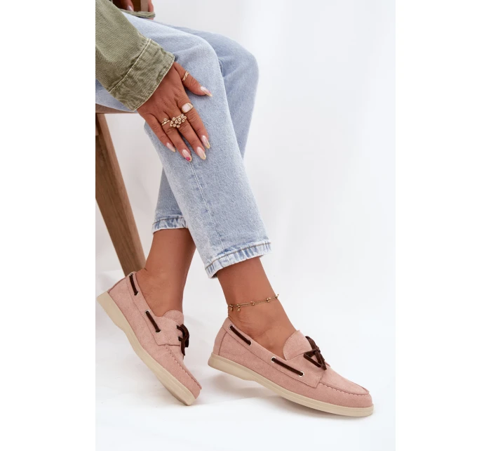 Dámské mokasíny s tkaničkou světle růžové Calivra Dámské mokasíny s tkaničkou světle růžové Calivra