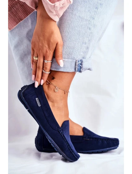 Dámské Semišové Mokasíny Tmavě modré model 19938623 - Kesi