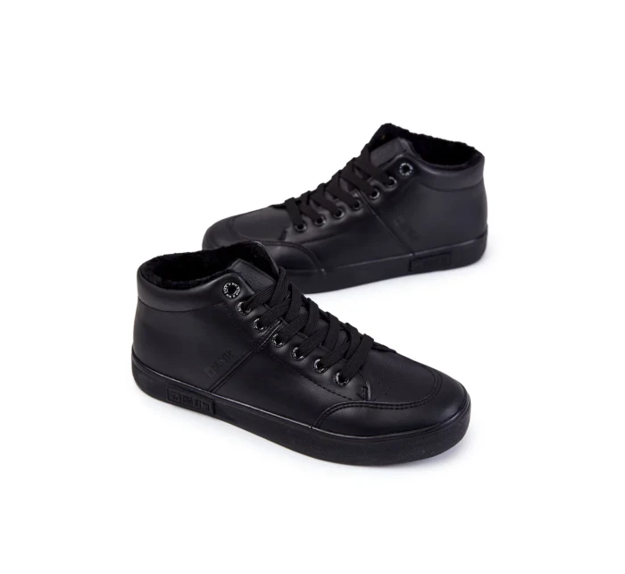 Pánské klasické kožené tenisky Big Star KK174348 Černé