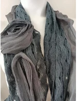 Dámská šála tmavě šedá - FPrice