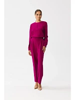 Dámský overal s děleným výstřihem S355 bordó - Stylove