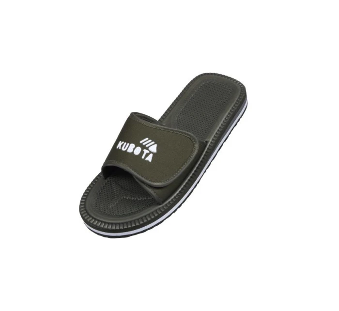 Žabky Kubota na suchý zip v khaki barvě K0000-100-005-19-1