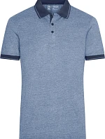 Daiber JN 706 Pánské žerzejové melírované polo 02.0706 blue melange/navy
