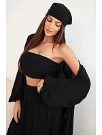 Dámský viskózový model 22084825 komplet v boho stylu černý - K-Fashion Dámský viskózový model 22084825 komplet v boho stylu černý - K-Fashion