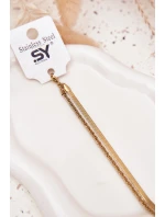 Dvojitý náramek ze nerezové oceli zlatý Dvojitý náramek ze nerezové oceli zlatý