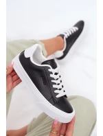 Dámské tenisky z eko kůže Big Star TT274927 HI-POLY SYSTEM Černé