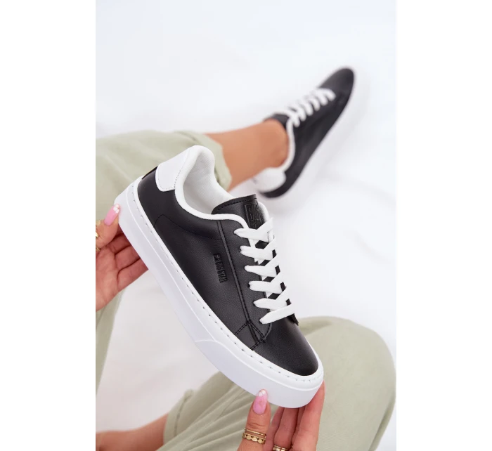 Dámské tenisky z eko kůže Big Star TT274927 HI-POLY SYSTEM Černé