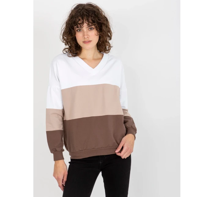 Mikina RV BL 8328.65P bílo-hnědá