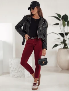 Dámské skinny džíny BRITTNIX vínové FashionStreet UY2222