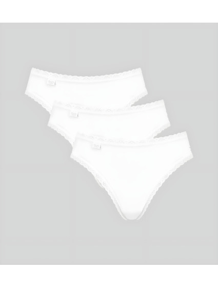 Dámské kalhotky Sloggi 24/7 Cotton Lace Tai C3P bílé