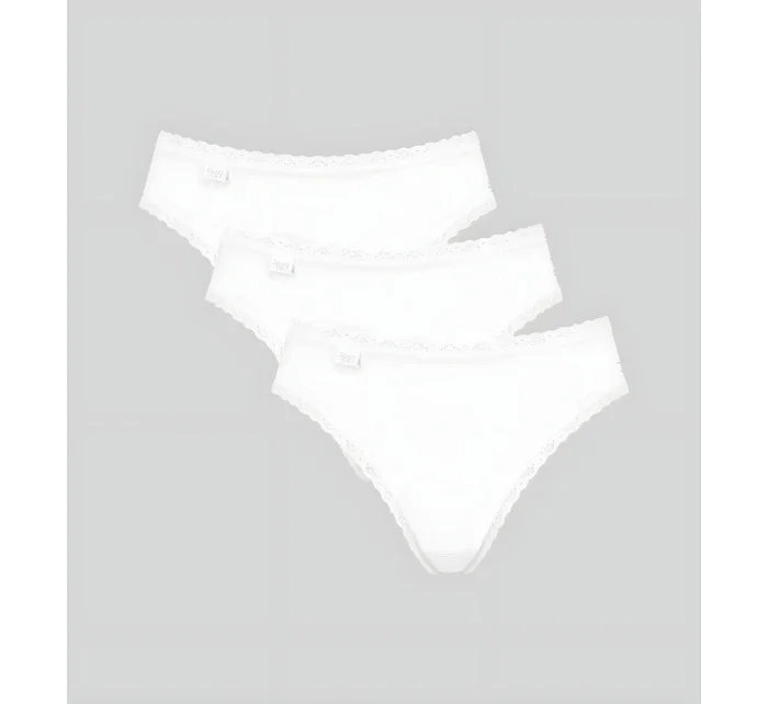 Dámské kalhotky Sloggi 24/7 Cotton Lace Tai C3P bílé Dámské kalhotky Sloggi 24/7 Cotton Lace Tai C3P bílé