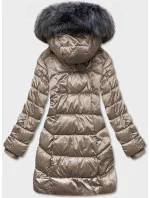 METALICZNA KURTKA ZIMOWA DAMSKA BEŻOWA model 21245419 - S'WEST