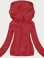 Tenká dámská klokaní mikina červená (W06-18)