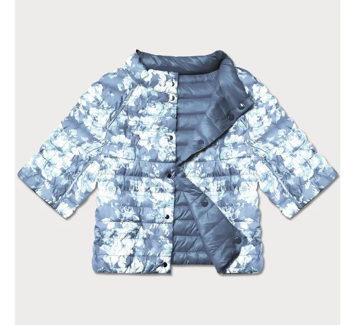 Světle oboustranná dámská plus size bunda se 3/4 rukávy model 21073862 - MINORITY