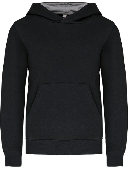 Kariban K 453 Dětská kontrastní mikina s kapucí 20.K453 black/fine grey Kariban K 453 Dětská kontrastní mikina s kapucí 20.K453 black/fine grey