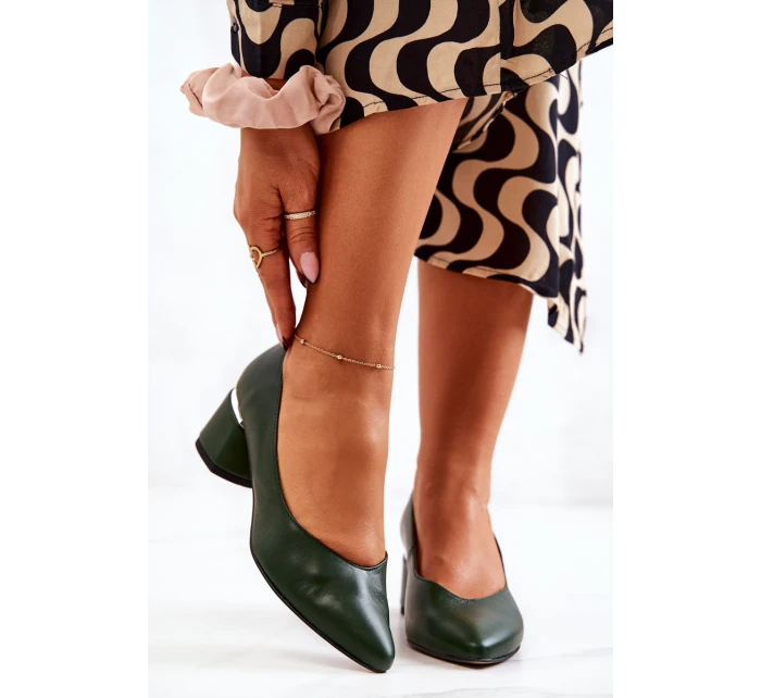 Kožené Lodičky V zelené Marilyn model 21573075 - Boto