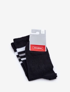 Dámské ponožky s ozdobným model 21679003 Černé - Milena