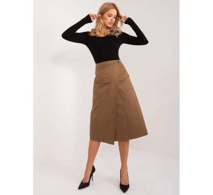 Spódnica EM SD model 19648702 brązowy - FPrice