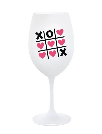 PIŠKVORKY - bílá sklenice na víno 350 ml