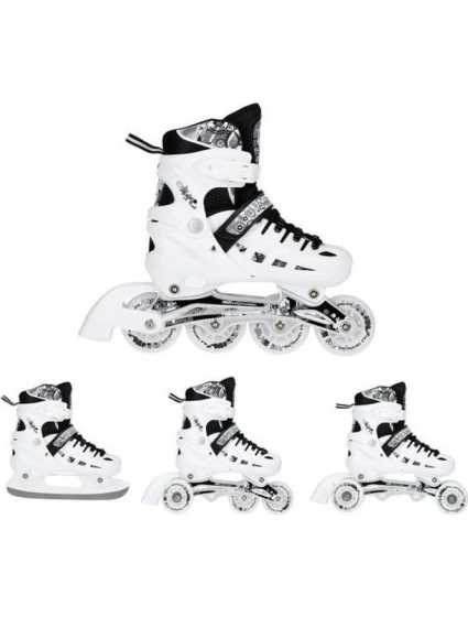 bílá LED velikost kolečkové brusle s velkým  model 21332821 - Nils Extreme