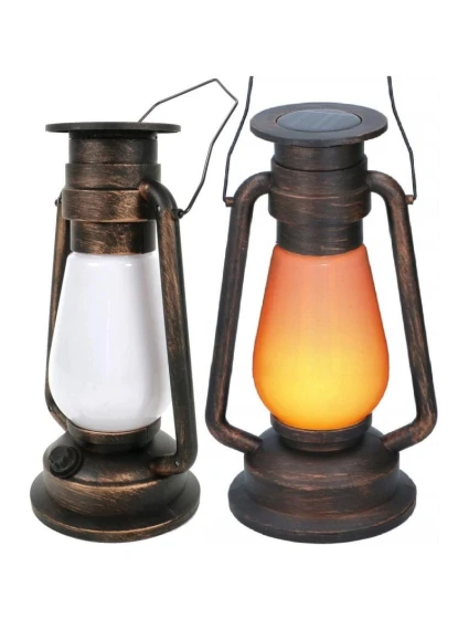 RETRO SOLÁRNÍ LAMPA TANČÍCÍ PLAMENY 54 LED SMD