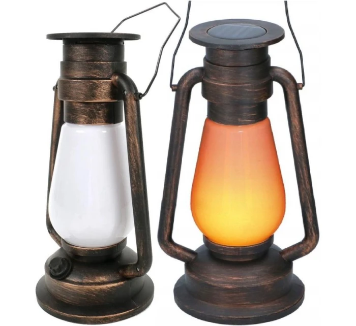 RETRO SOLÁRNÍ LAMPA TANČÍCÍ PLAMENY 54 LED SMD