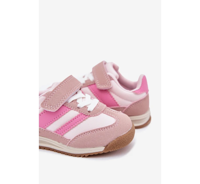 Dětské sneakersy sportovní boty na suchý zip růžové model 21700665 - Boto Dětské sneakersy sportovní boty na suchý zip růžové model 21700665 - Boto
