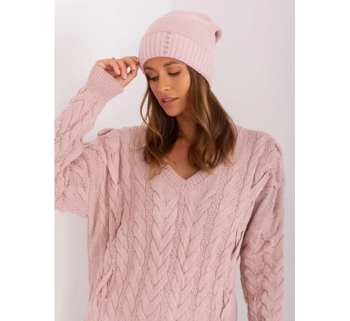 Czapka JK CZ 13 model 18975368 jasny różowy - FPrice Czapka JK CZ 13 model 18975368 jasny różowy - FPrice