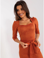 LK SK 509131 šaty.11 tmavě oranžová