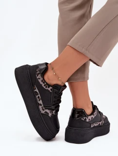 Dámské tenisky na platformě Big Star – černé