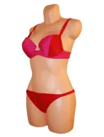 Dámské plavky dvoudílné bikiny 2COLOR dvoubarevné červené - Červená - OEM Dámské plavky dvoudílné bikiny 2COLOR dvoubarevné červené - Červená - OEM