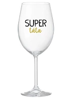 SUPER TÁTA - čirá sklenice na víno 350 ml