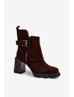 Boty na podpatku model 217806 Step in style Boty na podpatku model 217806 Step in style