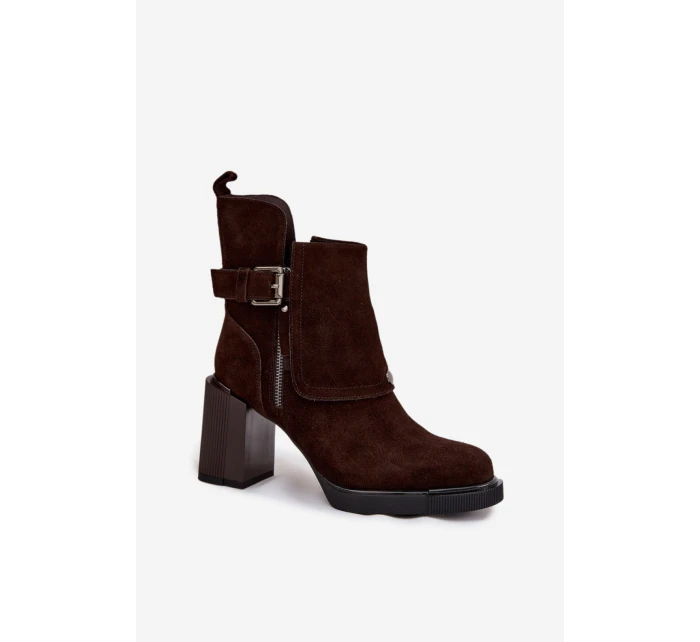 Boty na podpatku model 217806 Step in style Boty na podpatku model 217806 Step in style