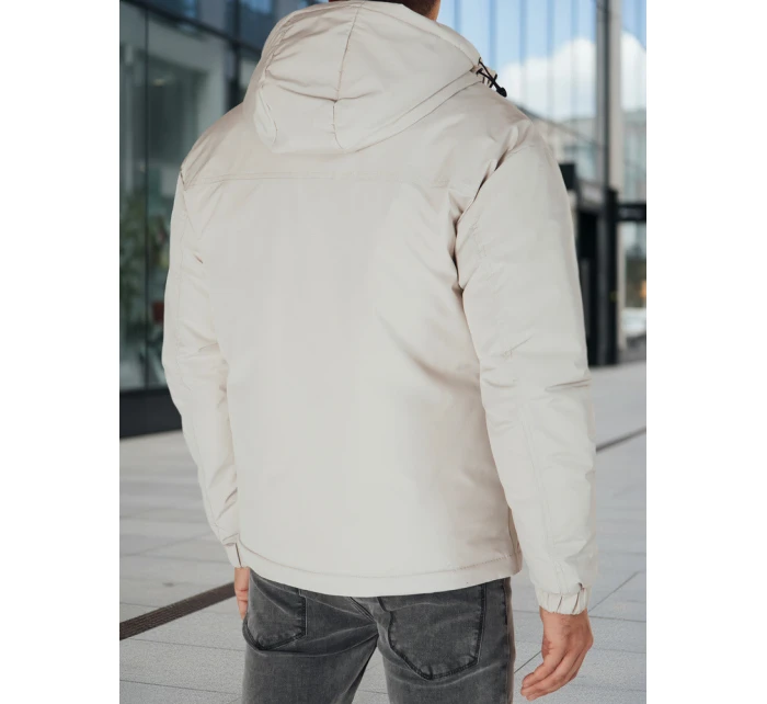 Pánská zimní bunda s kapucí světle béžová FashionStreet TX5109