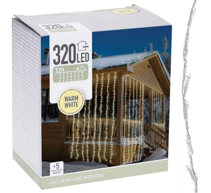 LAMPKI CHOINKOWE   320 LED CIEPŁY BIAŁY 5 model 21832463