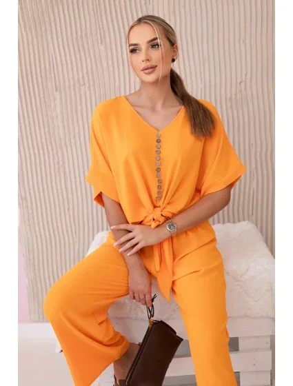 Souprava halenky a kalhot jasně oranžová Souprava halenky a kalhot jasně oranžová