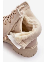 Dámské zipové zateplené trapery Gremiva Beżowe Dámské zipové zateplené trapery Gremiva Beżowe