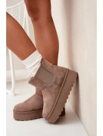 Dámské sněhule s elastickou vsadkou Kiora – khaki Dámské sněhule s elastickou vsadkou Kiora – khaki