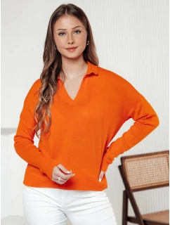 Dámský oversize svetr VISTILLA orange FashionStreet MY2414