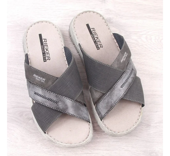 Pohodlné žabky M model 19373050 grey - Rieker