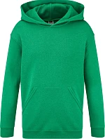 Fruit of the Loom Classic Kids Hooded Sweat Dětská mikina s kapucí 16.2043 retro heather green