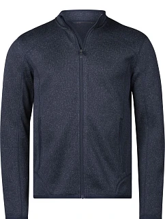 Tee Jays TJ 9615 Pánská melanžová pletená fleecová bunda 18.9615 navy melange