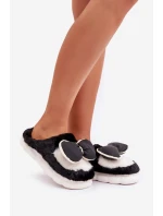 Kožešinové Pantofle S Mašlí Černé model 21681723 - Boto Kožešinové Pantofle S Mašlí Černé model 21681723 - Boto