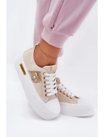 Dámské Tenisky Na Platformě S Dekorativním Detalem Béžové Annisae